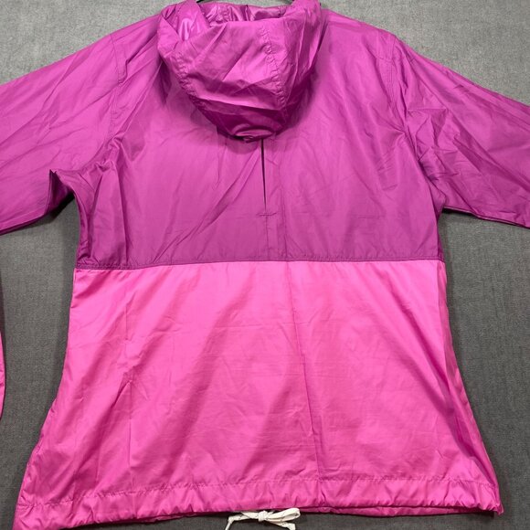 Columbia Womens Two-Tone Pink Lightweight Windbreaker Jacket With Hood Medium - Picture 2 of 13